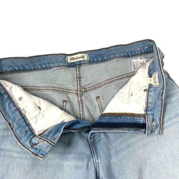 Madewell Perfect Vintage Straight Jean in Danby Wash: Knee-Rip Size‎ 31P Petite - Picture 4 of 9